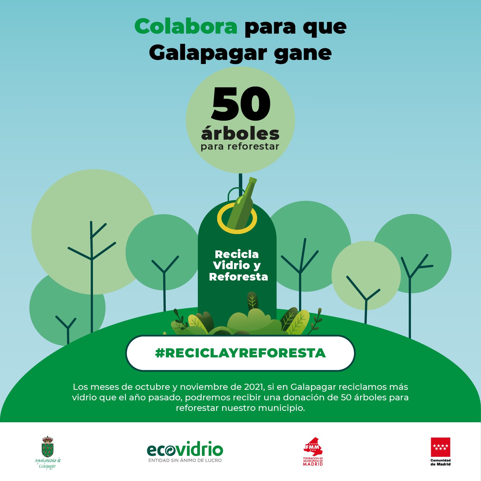 Conmoción En riesgo enlazar Ecovidrio y el Ayuntamiento de Galapagar presentan la campaña “Reciclo y  Reforesto”