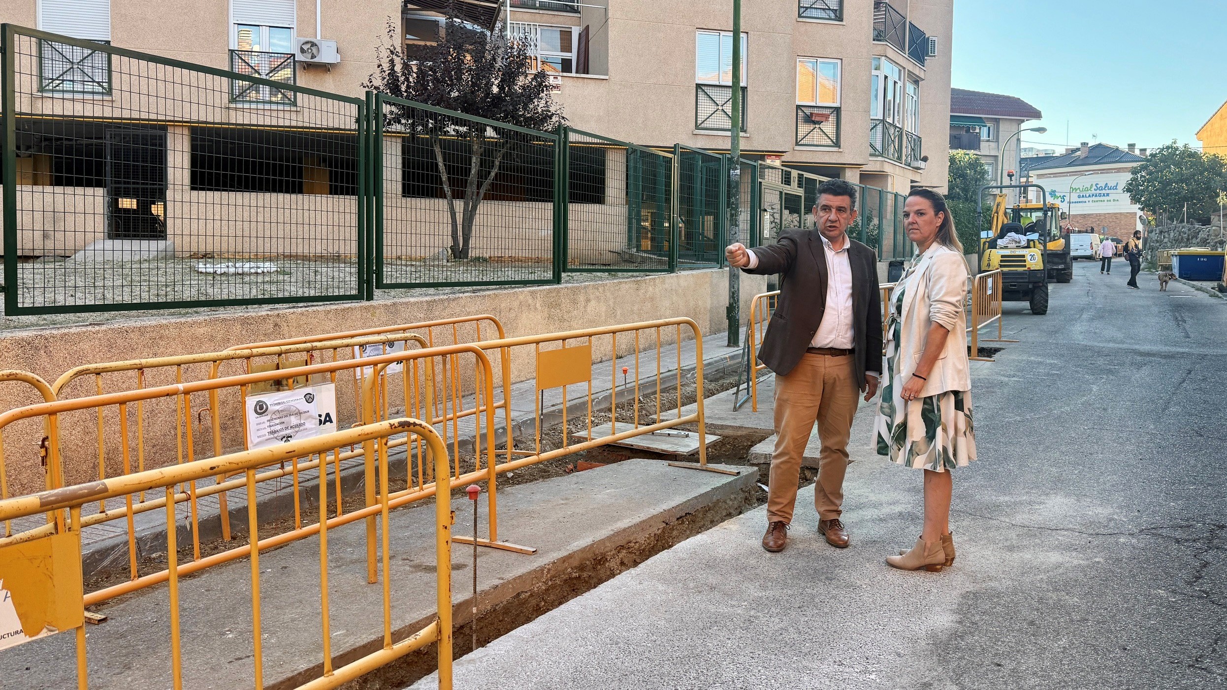 Galapagar mejora las aceras de la calle Cañuelo para facilitar el tránsito peatonal